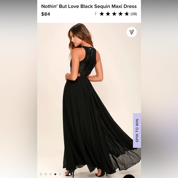 Lulu’s Nothin' But Love Black Sequin Maxi Dress in Black - Picture 7 of 14